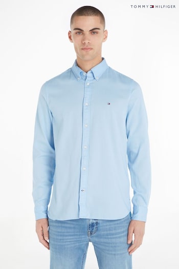 Tommy sock Hilfiger Blue Core Flex Dobby Slim Fit Shirt (M4V392) | £85