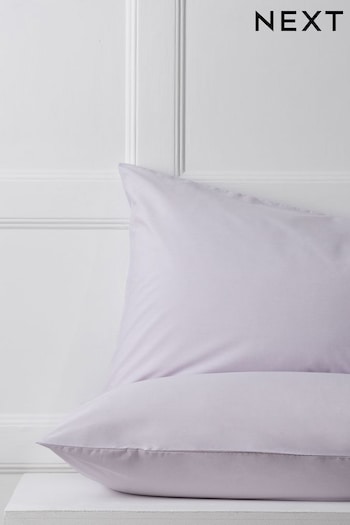 Set of 2 Lilac Purple Cotton Rich Pillowcases (M50260) | £7 - £9