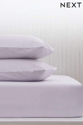 Puple Lilac Cotton Rich Deep Fitted Sheet (M50270) | £12 - £19