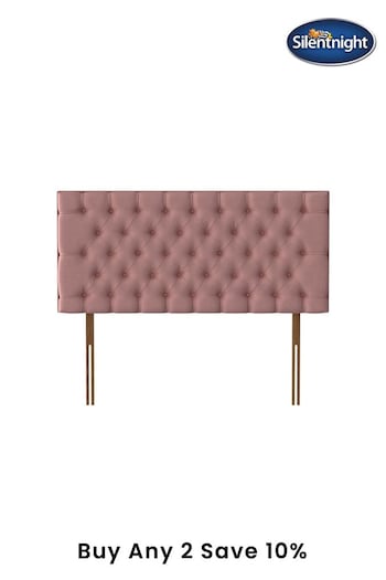 Silentnight Dusky Pink Florence Luxury Velvet Headboard (M50295) | £215 - £335
