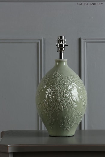 Laura Ashley Green Picardie Ceramic Table Lamp Base (M50323) | £99