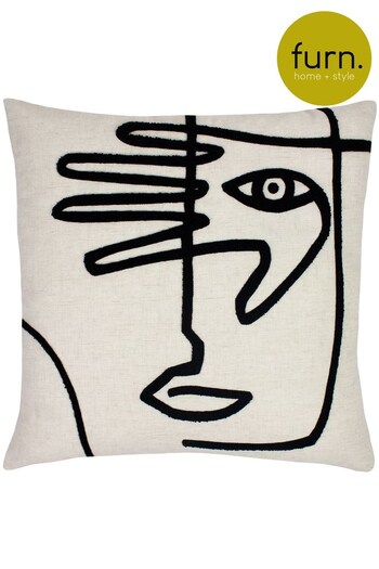Furn Natural Mono Face Cushion (M50530) | £18