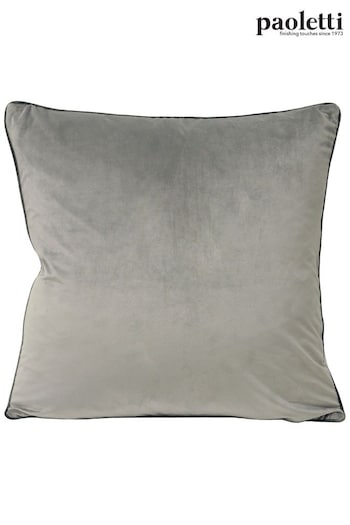 Riva Paoletti Dove/Charcoal Grey Meridian Velvet Polyester Filled Cushion (M50554) | £18