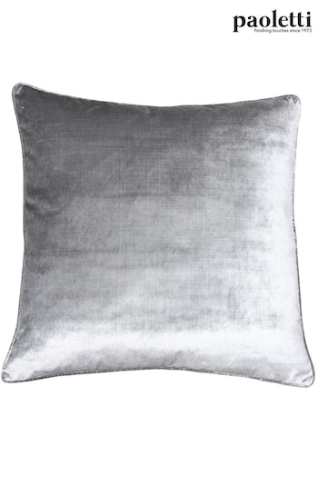 Riva Paoletti Silver Grey Luxe Velvet Polyester Filled Cushion (M50573) | £28