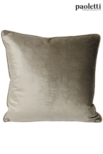 Riva Paoletti Mink Brown Luxe Velvet Polyester Filled Cushion (M50577) | £28