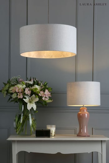 Laura Ashley Silver Hazelton Linen Easy Fit Lamp Shade (M50662) | £85
