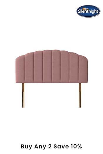 Silentnight Pink Merlin Luxury Velvet Headboard (M50880) | £175 - £290