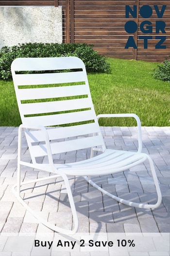 Novogratz White Roberta Outdoor Rocking Chair (M50956) | £145