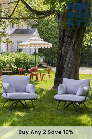 Novogratz Grey Teddi 2 Outdoor Lounge Chairs (M50958) | £550