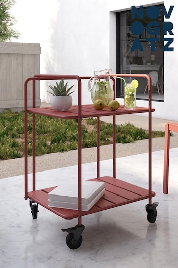 Novogratz Red Penelope Indoor And Outdoor Bar Cart (M50987) | £100