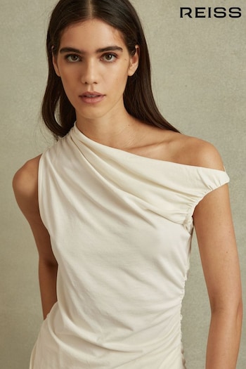 Reiss Ivory Dylan Ruched Off-The-Shoulder Top (M51032) | £88