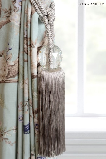 Laura Ashley Dove Grey Loren Glass Tassel Curtain Tieback (M51109) | £29