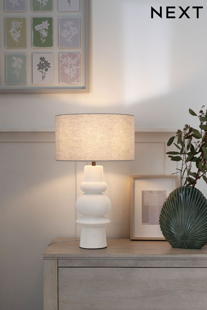 Cream bedside lamps discount