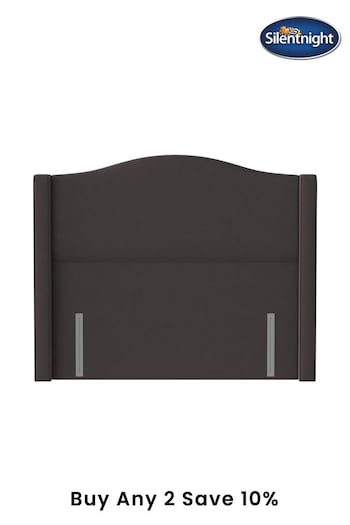 Silentnight Charcoal Grey Osprey Luxury Velvet Headboard (M51672) | £465 - £545