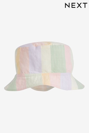 Multi Pastel Stripe Bucket Hat (3mths-10yrs) (M51926) | £7 - £9