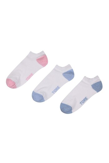 TORE White 100% Recycled Cotton Trainer Socks (M51942) | £14
