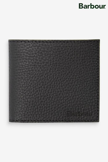 Barbour® Black Grain Leather Bifold Wallet (M52562) | £45