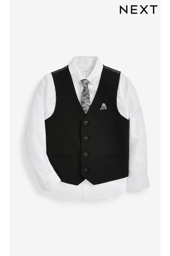 Black Waistcoat, Shirt & Character Tie Set Waistcoat (12mths-16yrs) (M52709) | £32 - £41