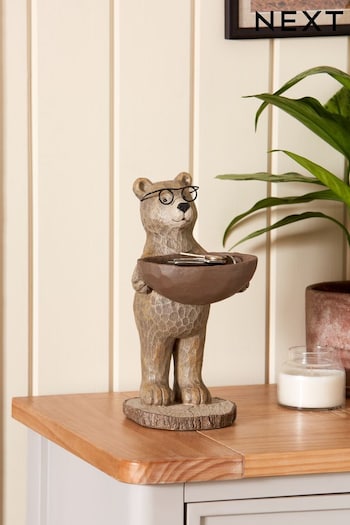 Brown Bertie Bear Trinket Dish Hallway Ornament (M54040) | £28