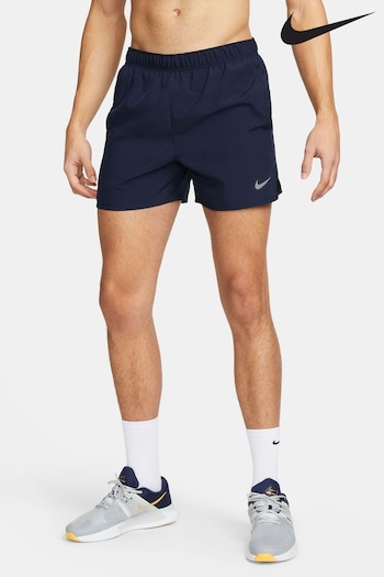 Nike camp Navy 5 Inch Dri-FIT Challenger 5 Inch Briefs Lined Running Shorts (M55333) | £35
