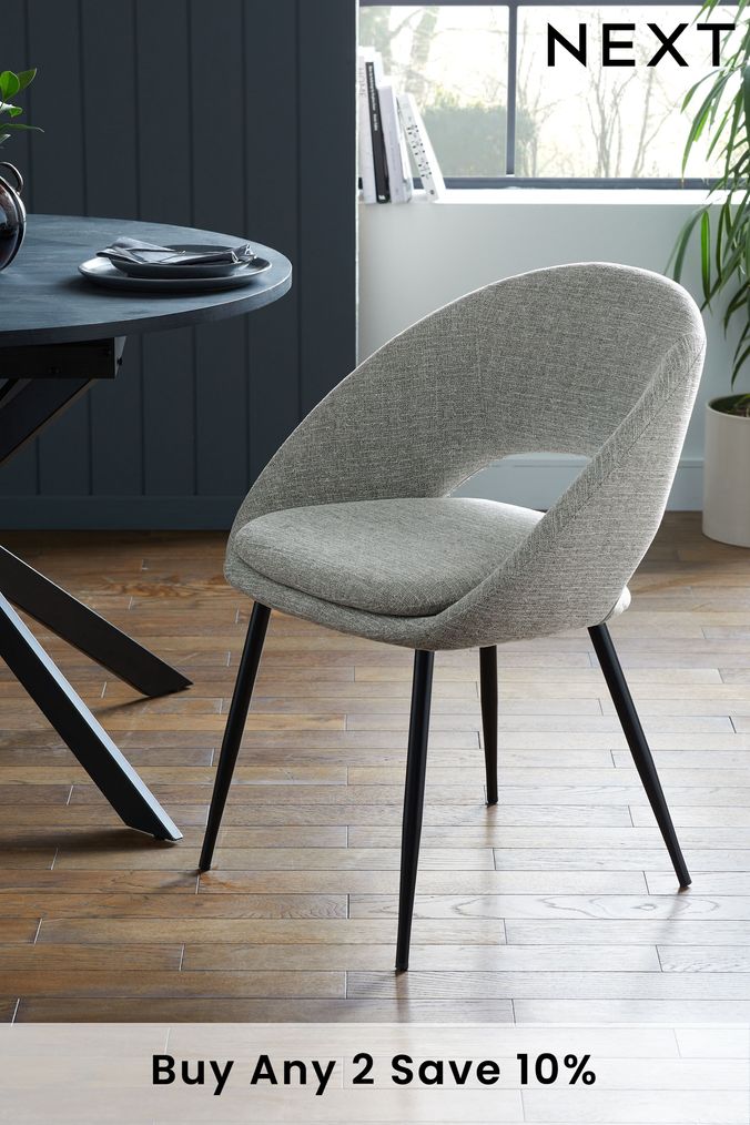 Buy Grey Upholstered Dining Chairs Homeware Diningroomfurniture