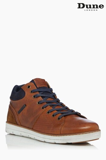 Dune London Brown Stakes High Top Trainers (M56960) | £100