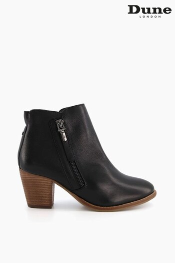 Dune London Paice Zip Up Western Ankle Boots (M56976) | £110