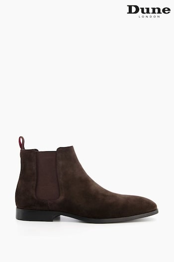 Dune London Brown Suede Mantle Chelsea Boots (M57056) | £120