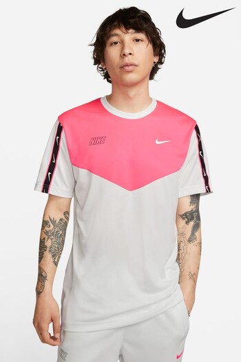 Nike White/Pink Repeat T-Shirt (M57700) | £33