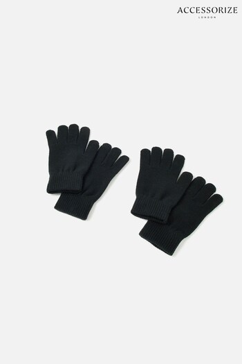 Accessorize Black Stretch Touchscreen Gloves Twin Set (M58131) | £12