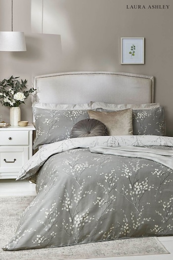 Laura Ashley Steel Grey Pussy Willow Duvet Cover and Pillowcase Set (M59128) | £45 - £85