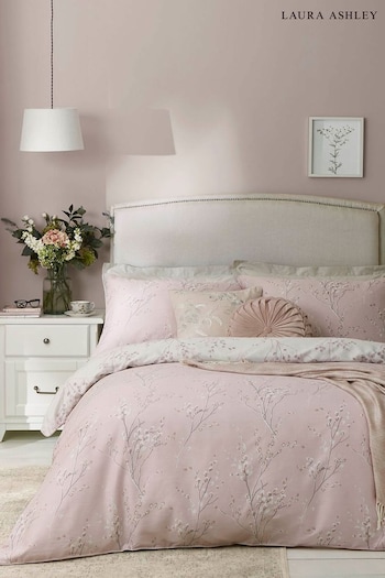 Laura Ashley Blush Pink Pussy Willow Duvet Cover and Pillowcase Set (M59130) | £45 - £85