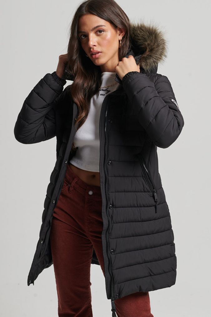 Superdry Black Super Fuji Padded Coat (M59231) | £100