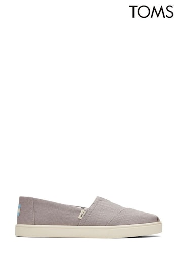 TOMS Vegan Alpargata Grey Cupsole Shoes (M59289) | £52