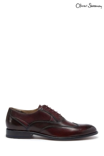 Oliver Sweeney Purple Portobello Burgundy Calf Leather Derby wraparound Shoes (M60800) | £169