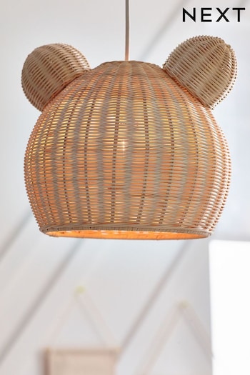 Natural Teddy Bear Rattan Easy Fit Light shade (M61960) | £57