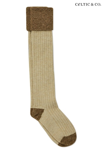 Celtic & Co Cream Men's Donegal Boot Socks (M62136) | £42
