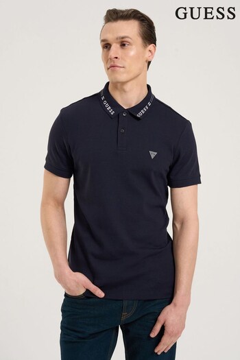 Guess Nolan Short Sleeve Black Polo Shirt (M63343) | £45
