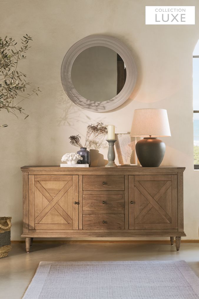 Natural Wolton Mango Wood Collection Luxe Large Sideboard (M63369) | £950