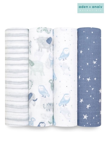 aden + anais time to dream Essentials Cotton Muslin Blankets 4 Pack (M64338) | £35