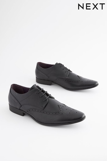 Black Brogue Shoes Mercy (M64366) | £35
