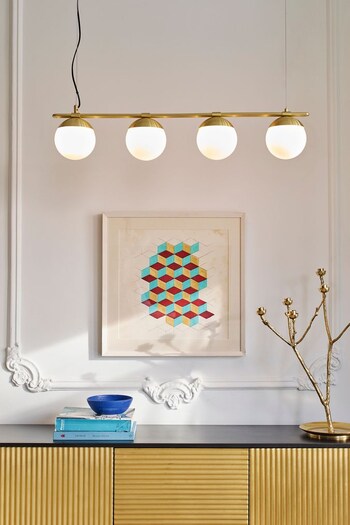 Swoon Brass Wright 4 Light Pendant Ceiling Light (M64834) | £239