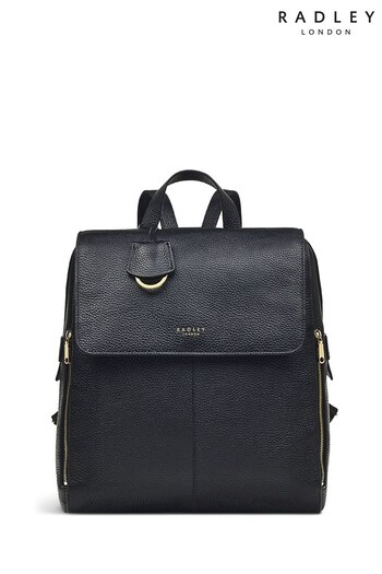 Radley London Large Lorne Close Flapover Black Backpack (M64936) | £239