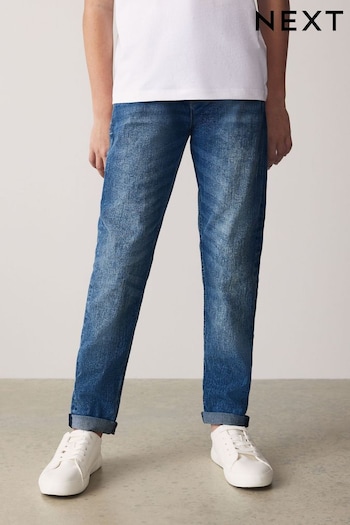 Blue Acid Wash Tapered Fit Cotton Rich Stretch Jeans Golf (3-17yrs) (M65059) | £12 - £17