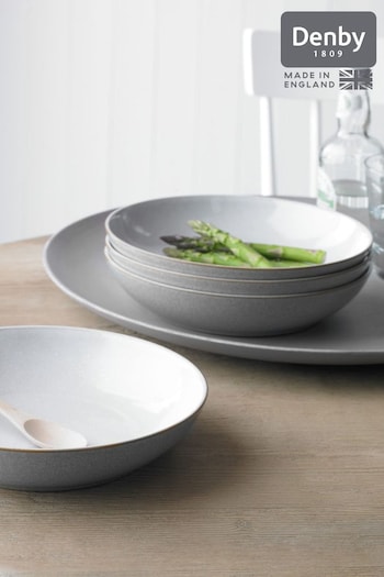 Denby Set of 4 Light Grey Elements Pasta Bowls (M66447) | £42