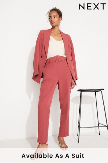 Pink Tailored Belted Taper Trousers (M66683) | £38