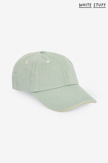 White Stuff Green Cotton Baseball Cap (M67421) | £20