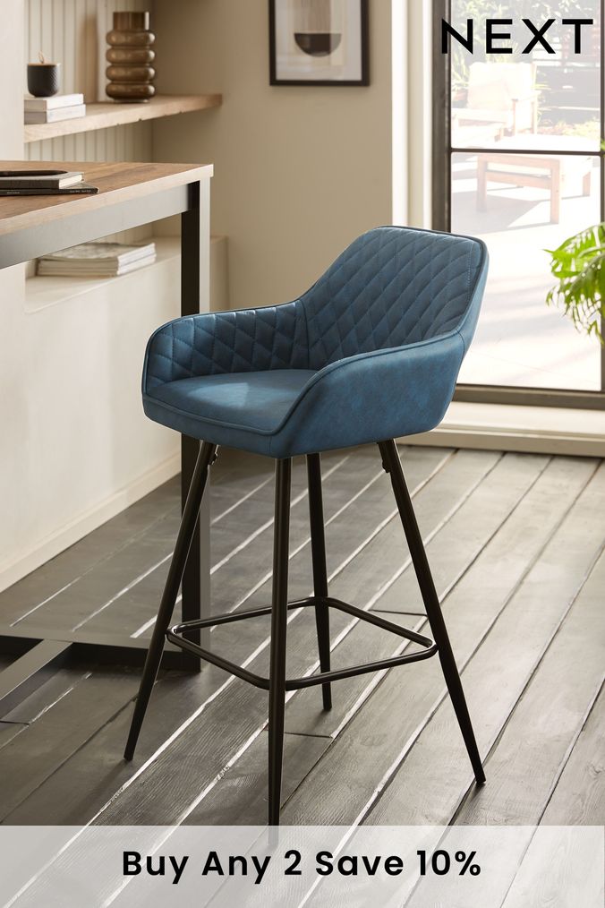 Navy blue counter height outlet chairs