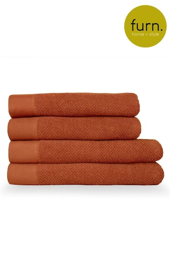 furn. 4 Piece Brown Textured Towel Bale (M67847) | £63