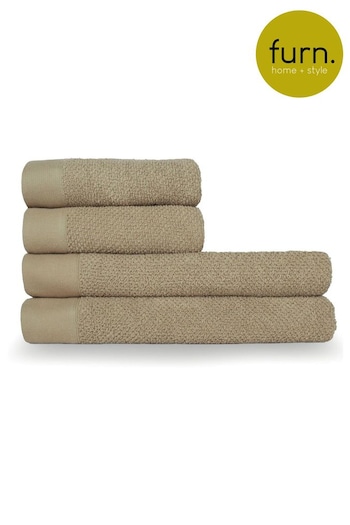 furn. 4 Piece Natural Textured Towel Bale (M67854) | £43